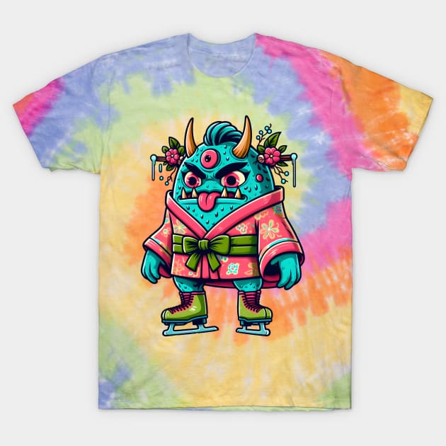 Ice skating monster T-Shirt by Japanese Fever